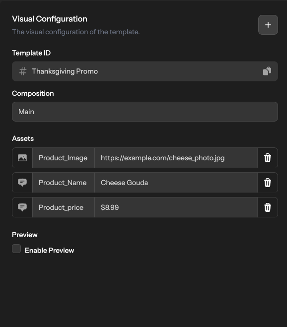 Nexrender Dashboard interface showing video editing tools, JSON editor, file upload areas, preview panel, and professional UI design